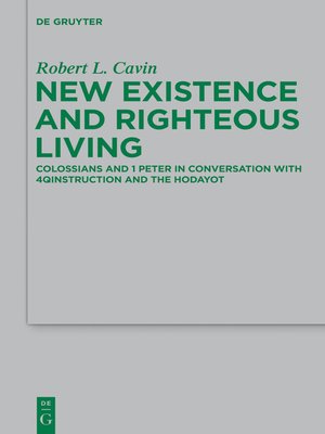 cover image of New Existence and Righteous Living